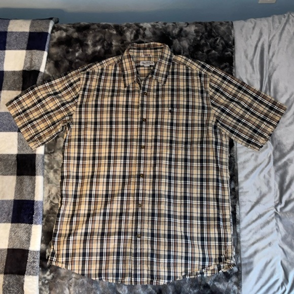 Carhartt Men's Large Relaxed Fit Short Sleeve Plaid Button Shirt - Picture 1 of 5